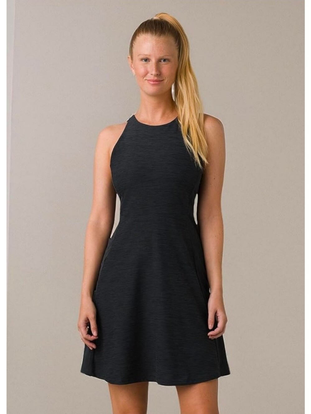 NWT Prana Black Heather Gray Kimble Dress Women's Size Small